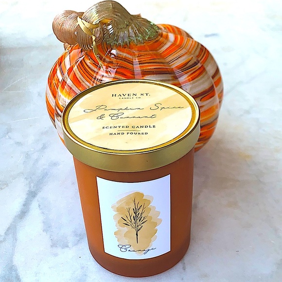HAVEN STREET CANDLE COURAGE PUMPKIN SPICE CURRANT SCENTED NEW - Picture 2 of 4